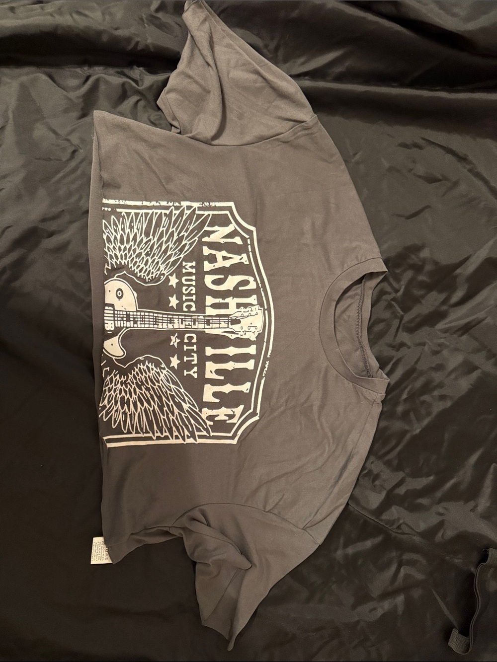 SHEIN Gray Nashville Music City Graphic Tee